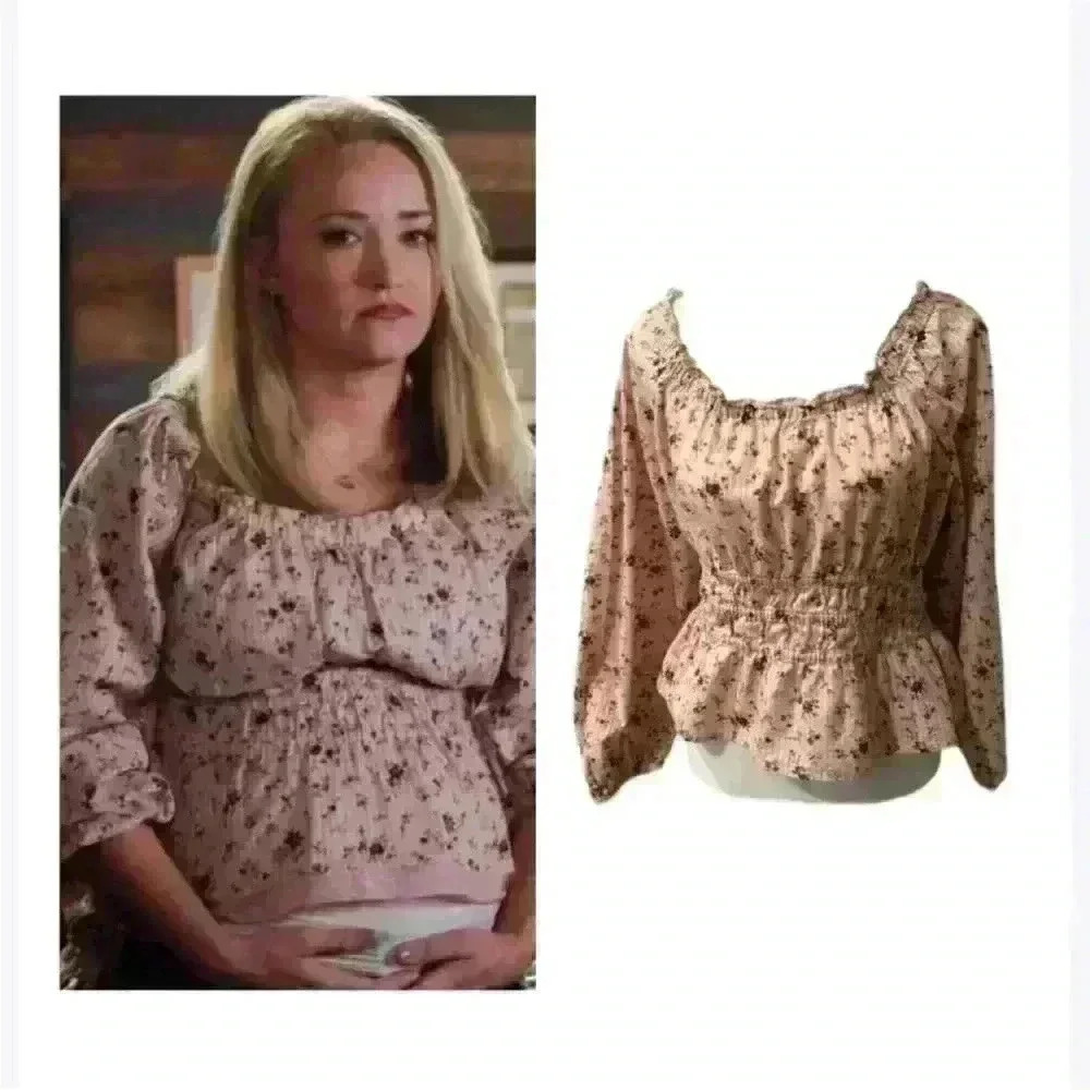 ASO Mandy Young Sheldon Blouse Long Sleeve Floral